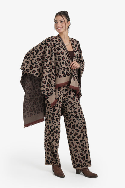 Leopard Pattern Poncho