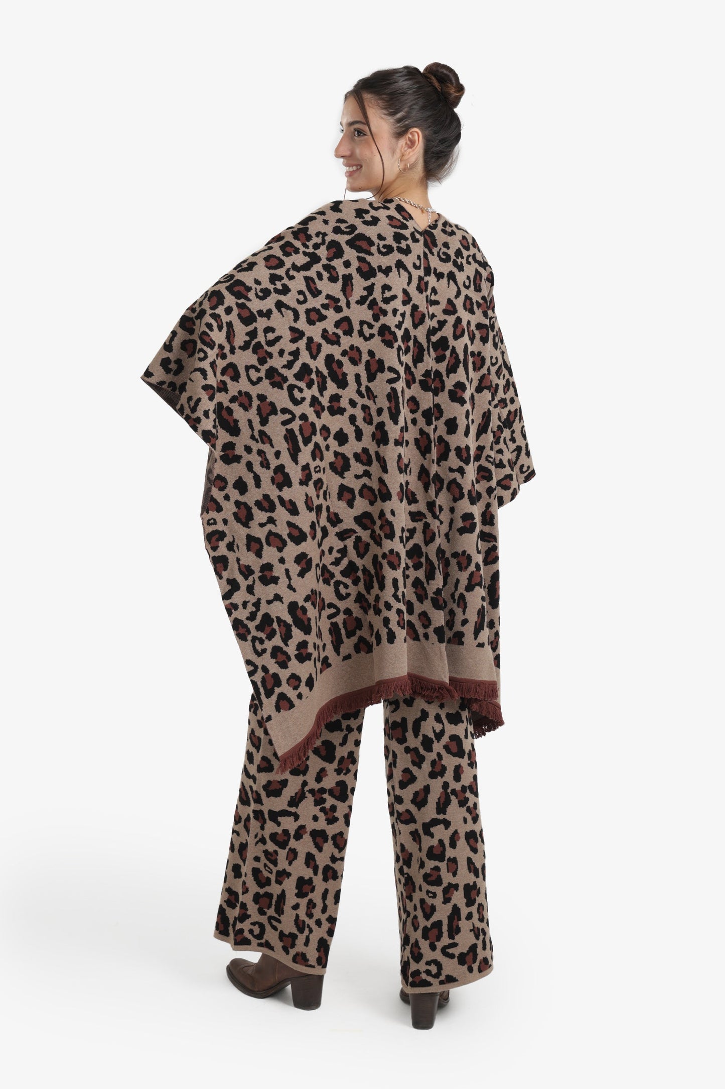 Leopard Pattern Poncho