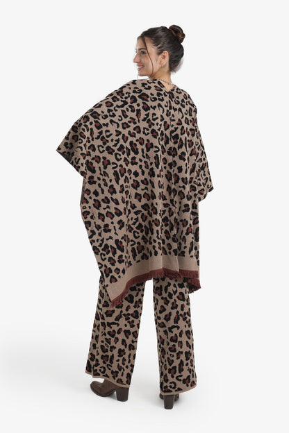 Leopard Pattern Poncho