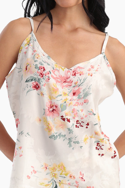 Floral Printed Straps Pyjama Set