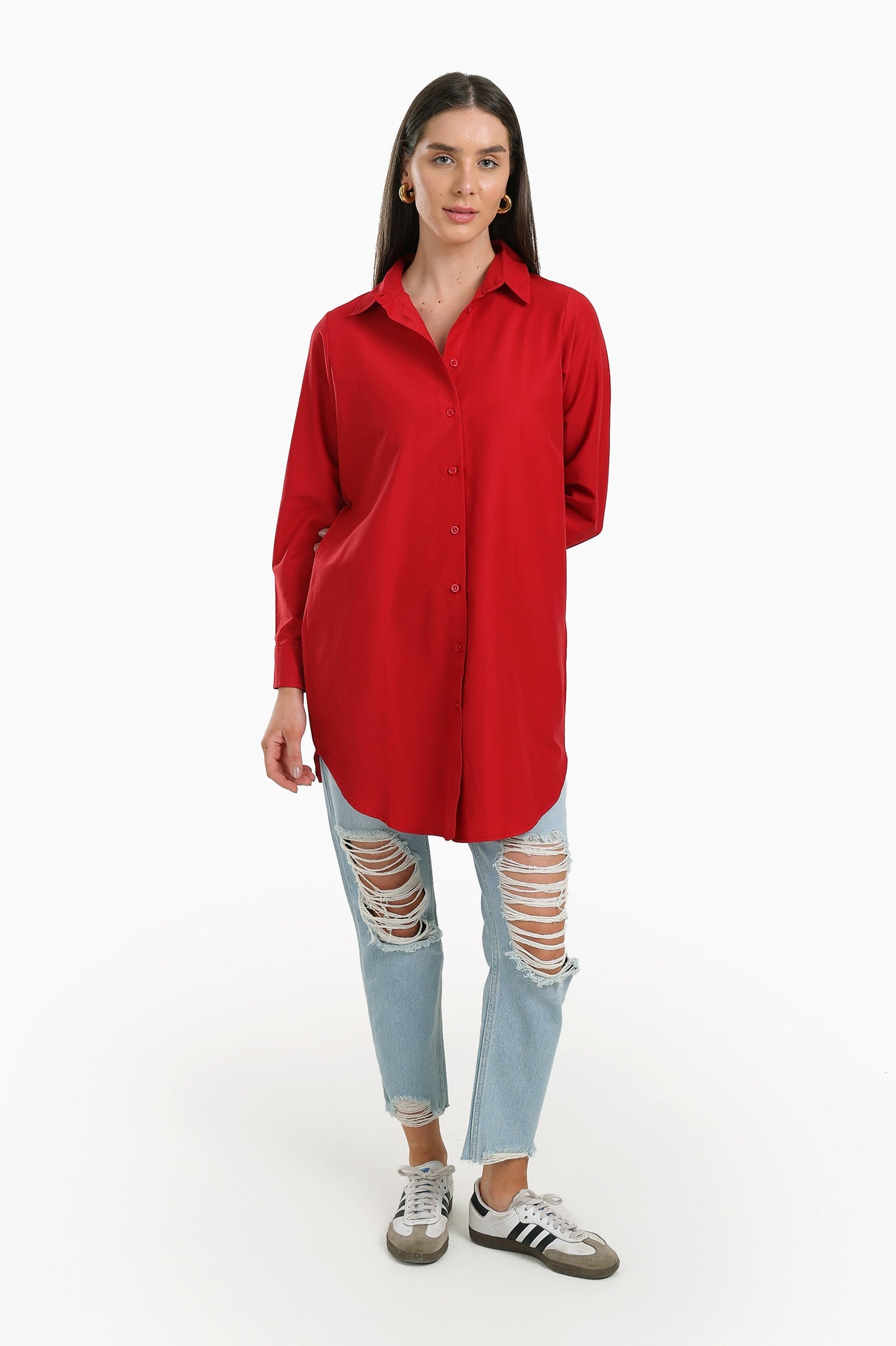 Ripped Ankle Length Mom Jeans