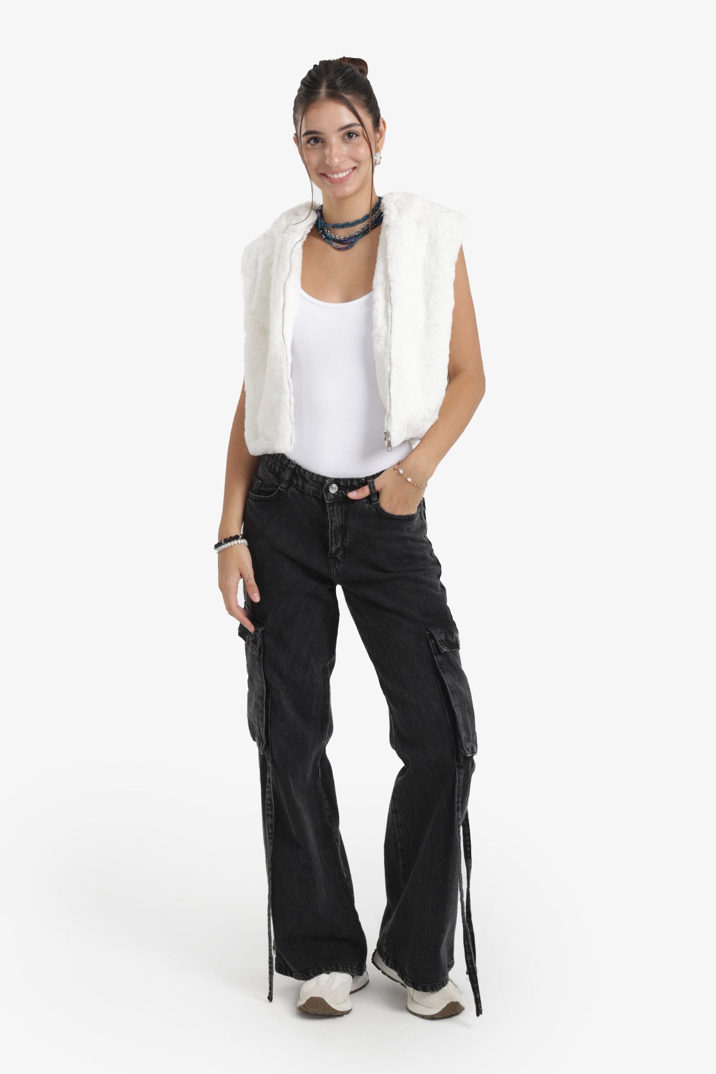 Cropped Hooded Vest