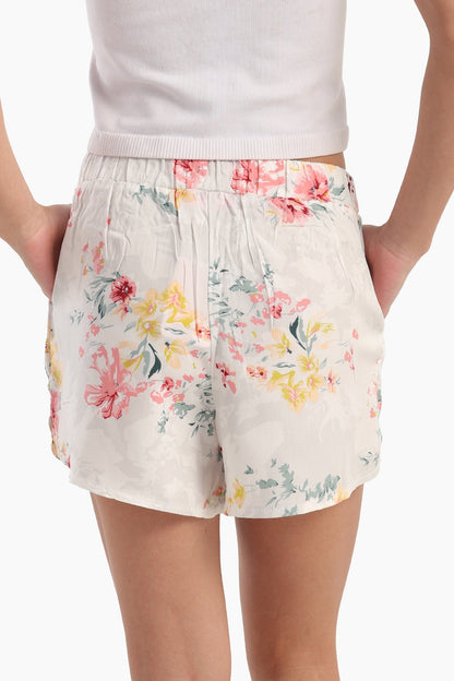 شورت بيجاما مطبوع عليه زهور