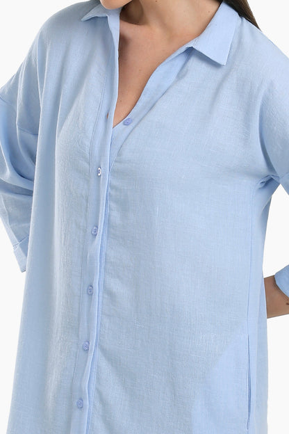 Plain Lounge Shirt Dress