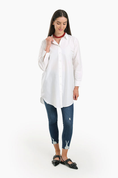 Round Hem Long Shirt