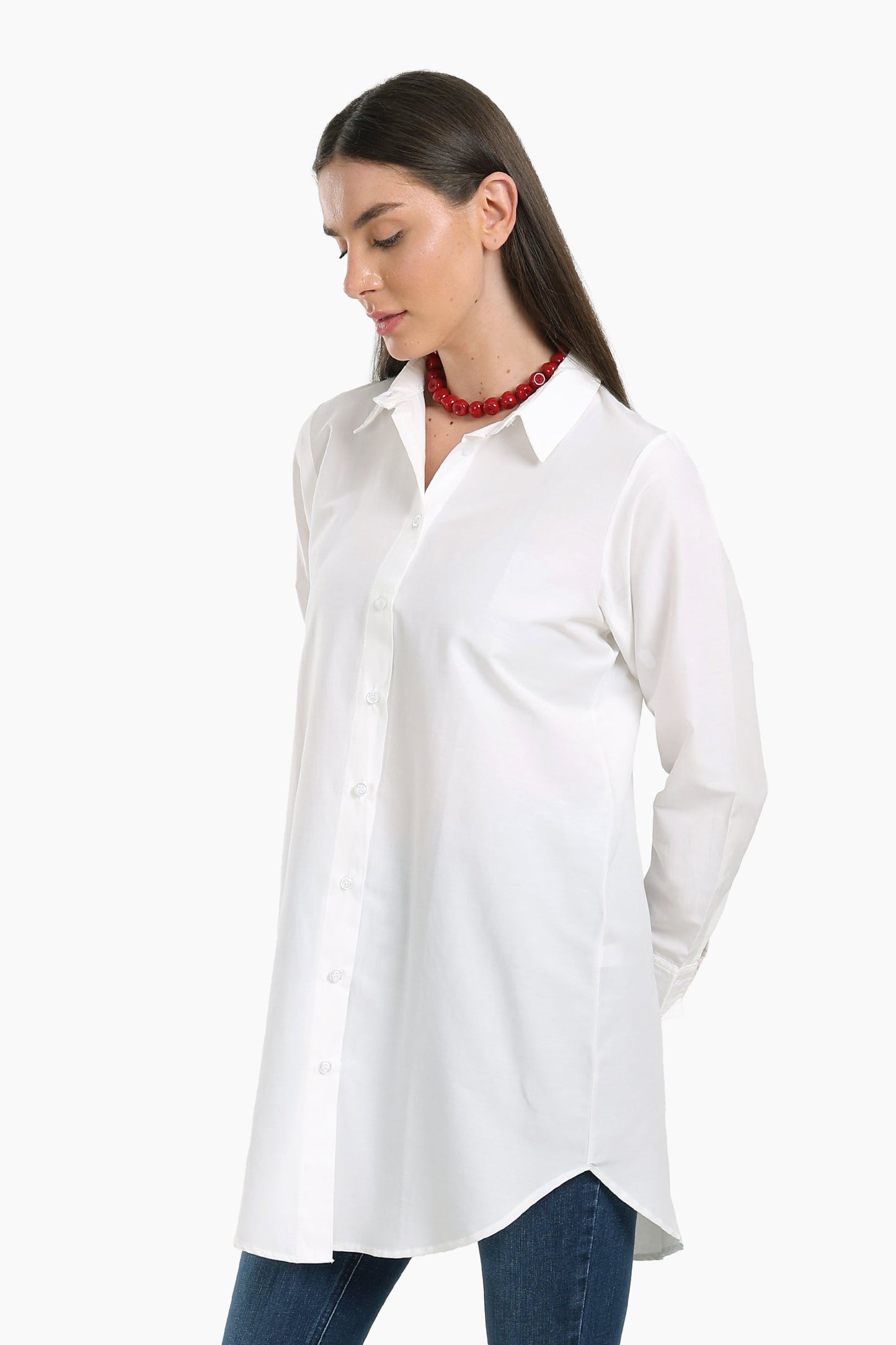 Round Hem Long Shirt