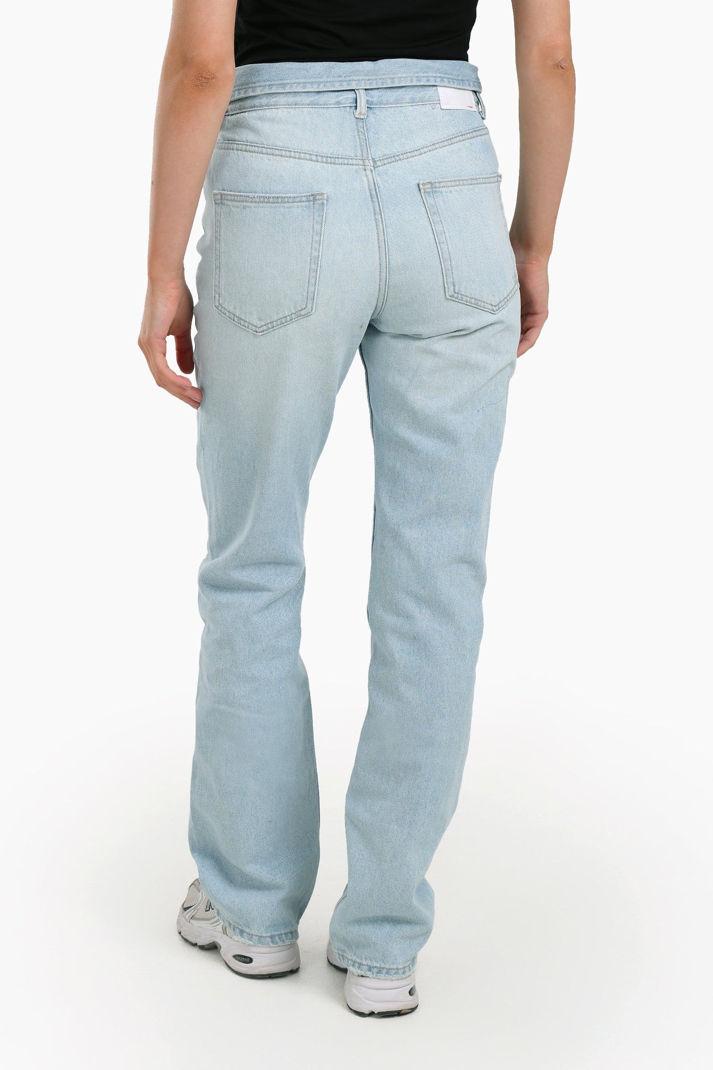 Turn Down Straight Cut Jeans