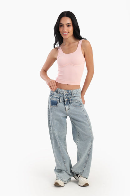 Slim Fit Ribbed Crop Top