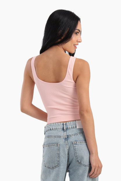 Slim Fit Ribbed Crop Top