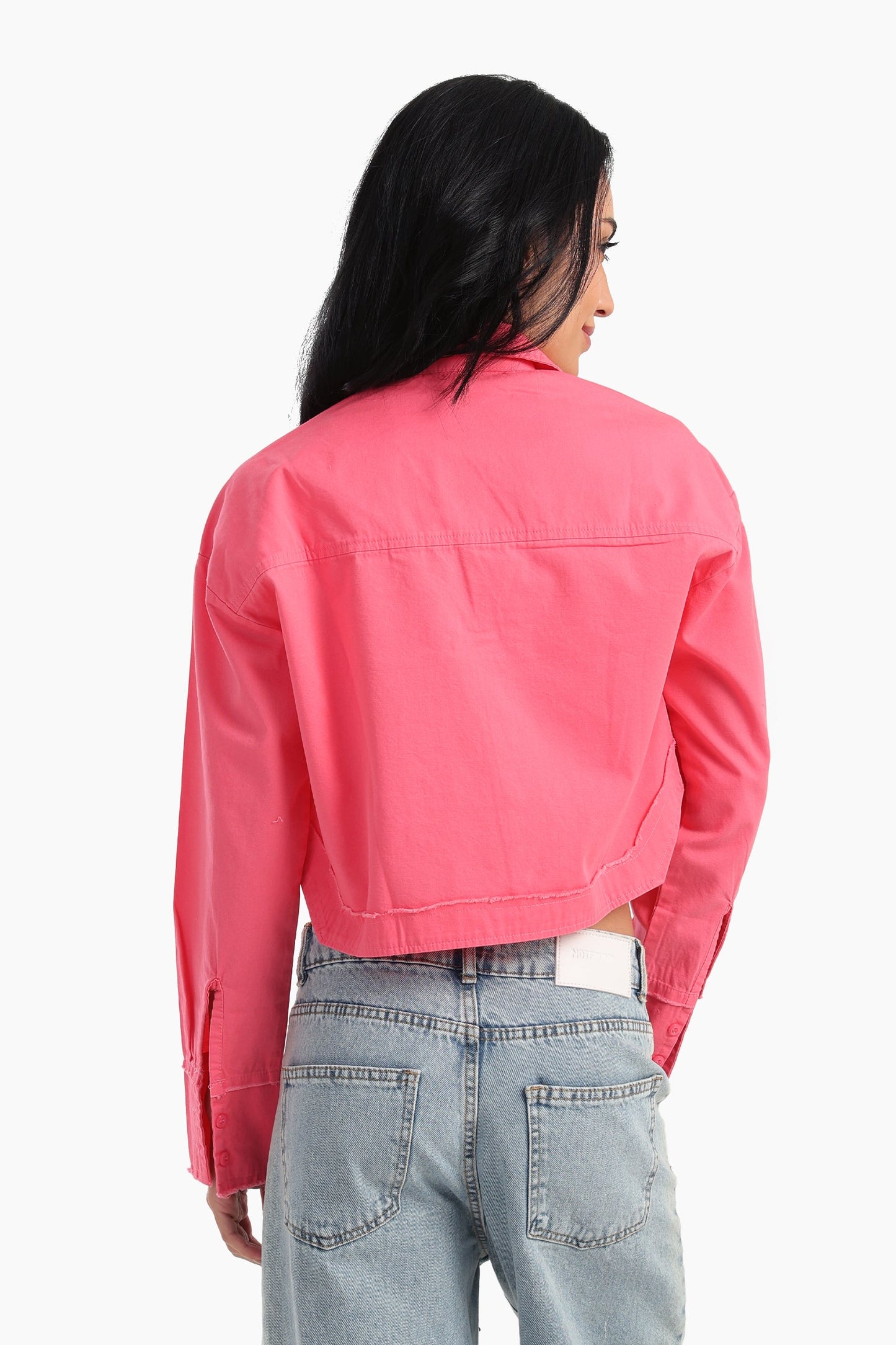 Cropped Shirt with Side Print