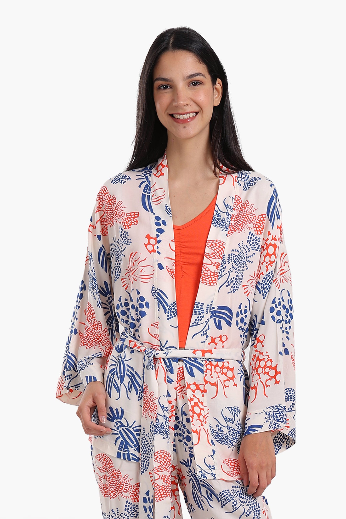 طقم بيجامة من 3 قطع من الفيسكوز المنفوش