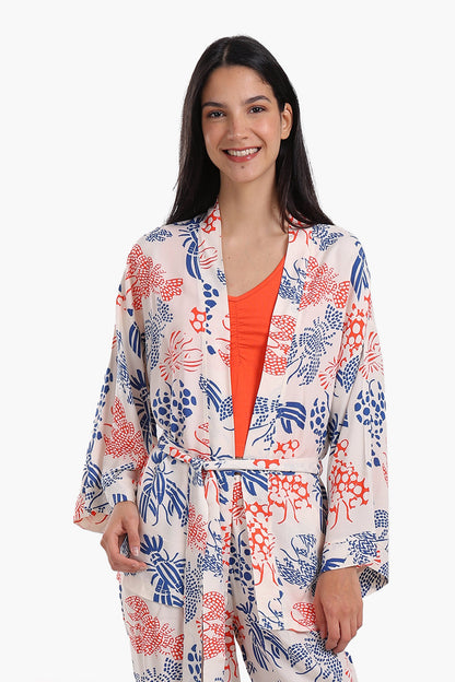 طقم بيجامة من 3 قطع من الفيسكوز المنفوش