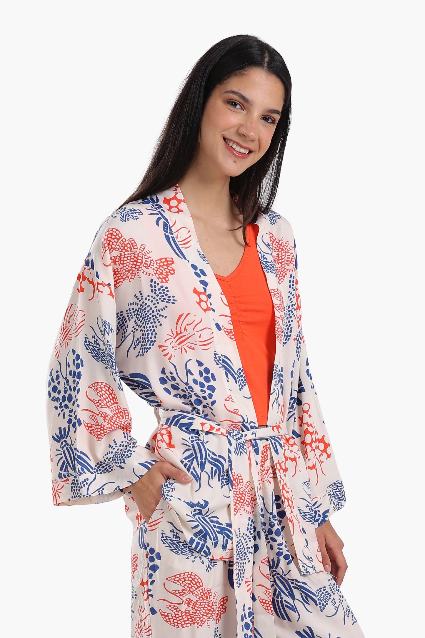 طقم بيجامة من 3 قطع من الفيسكوز المنفوش