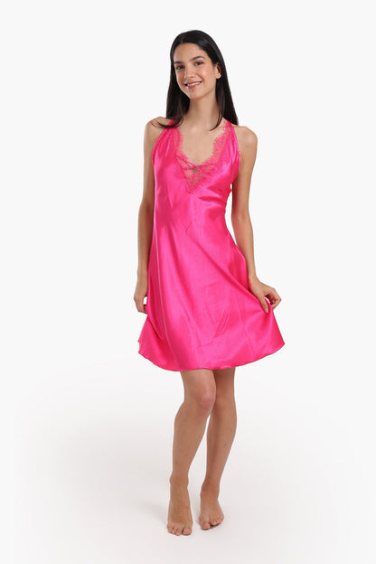 قميص نوم متقاطع من الأمام والخلف