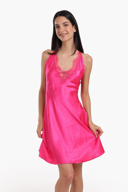 قميص نوم متقاطع من الأمام والخلف