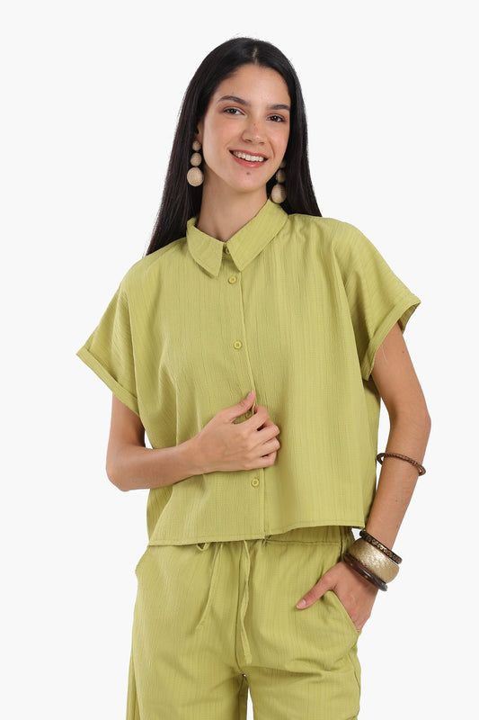 Textured Pattern Lounge Shirt
