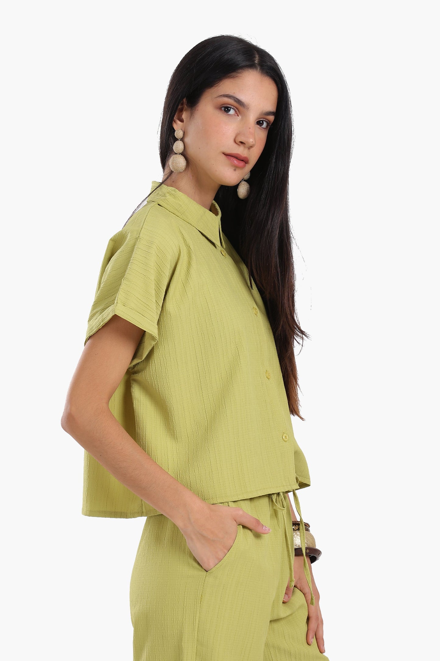 Textured Pattern Lounge Shirt
