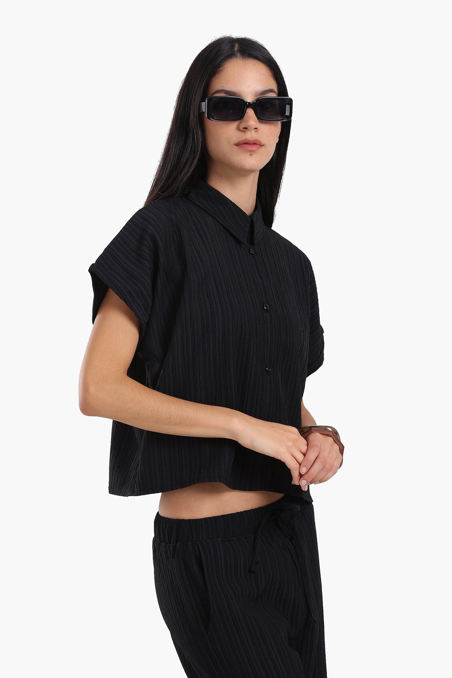 Textured Pattern Lounge Shirt