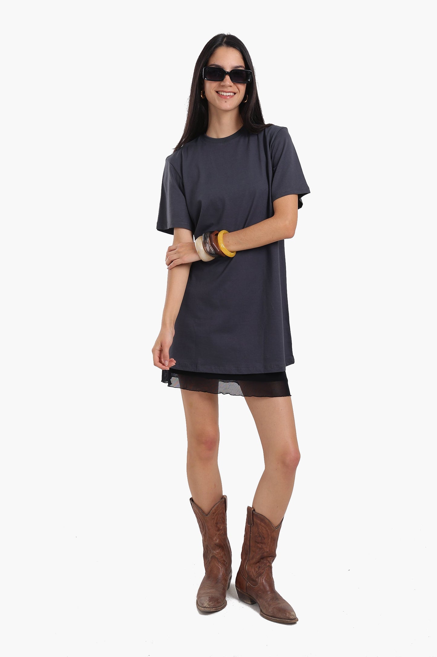 Short Sleeves Cotton Mini Dress