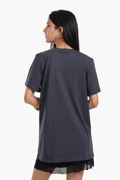 Short Sleeves Cotton Mini Dress