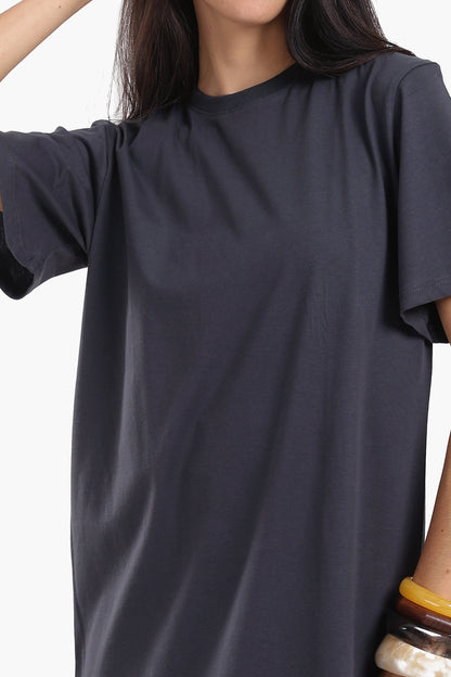 Short Sleeves Cotton Mini Dress