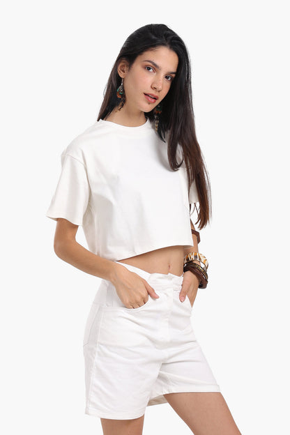 Relaxed Fit Cropped T-Shirt