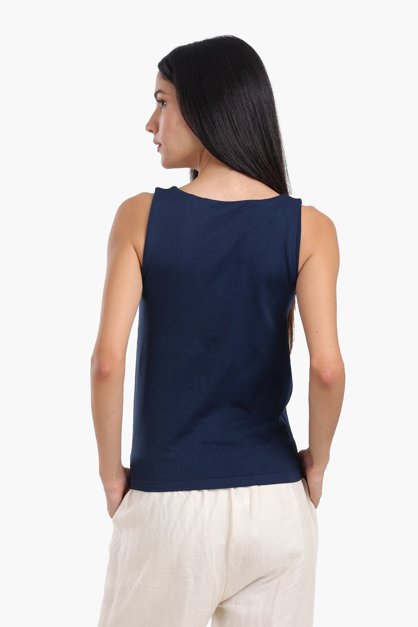 Sleek Solid Patterned Top