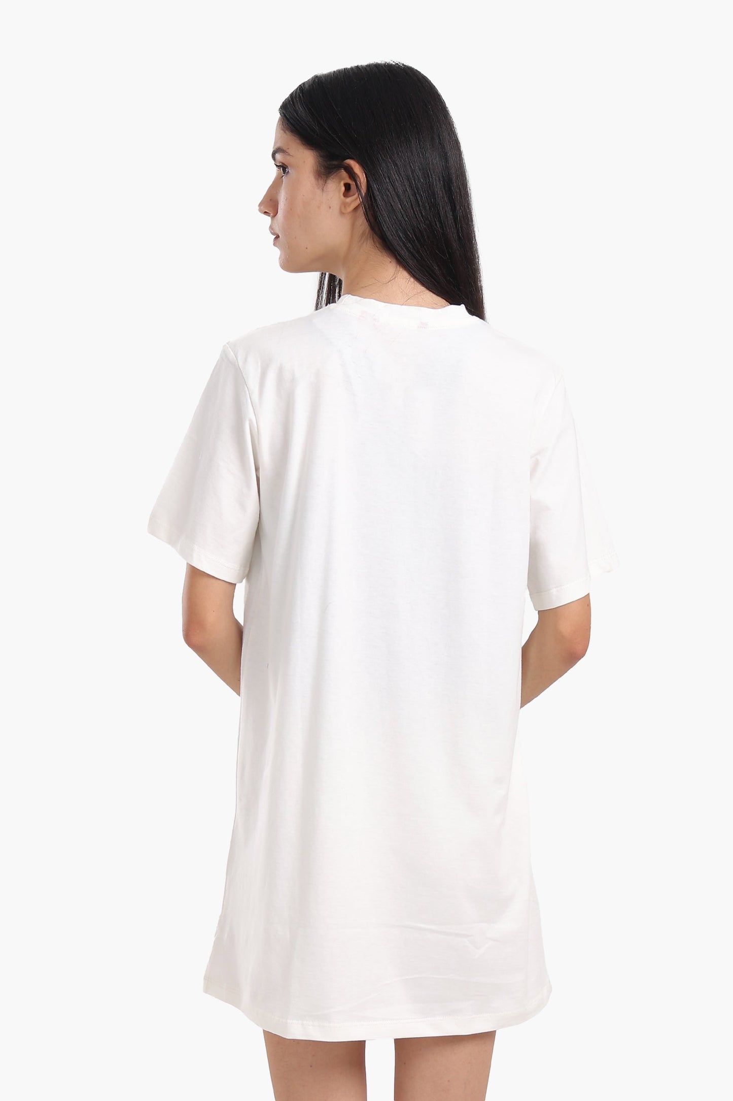 Short Sleeves Cotton Mini Dress