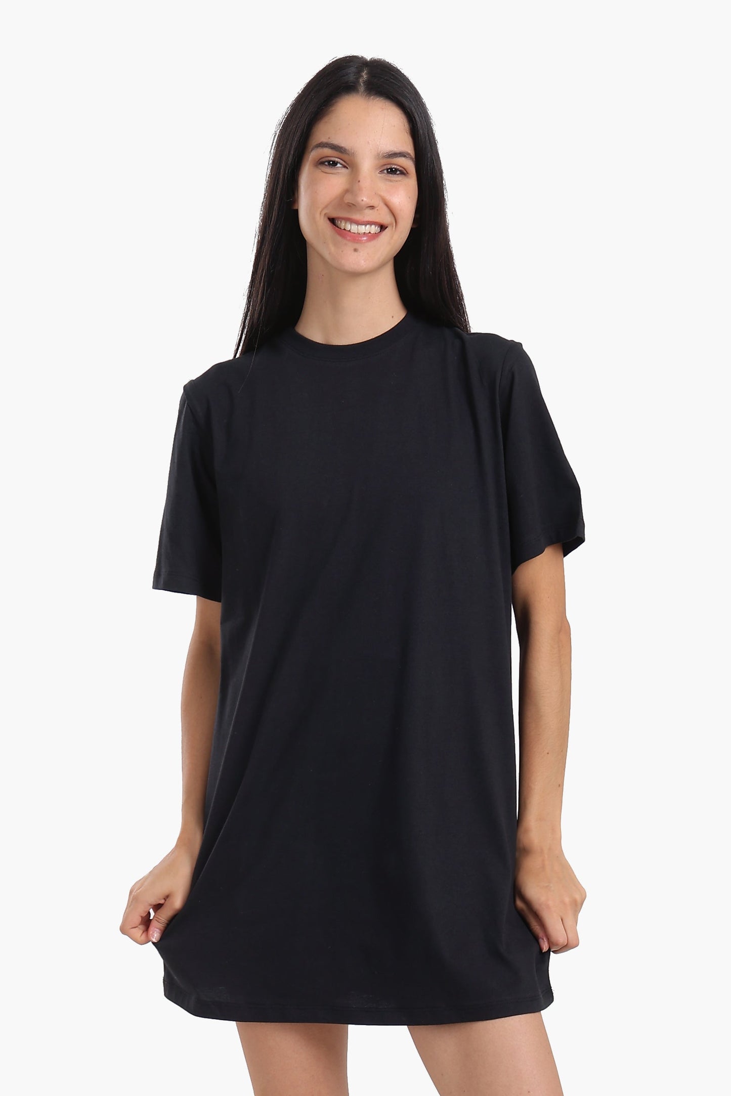Short Sleeves Cotton Mini Dress