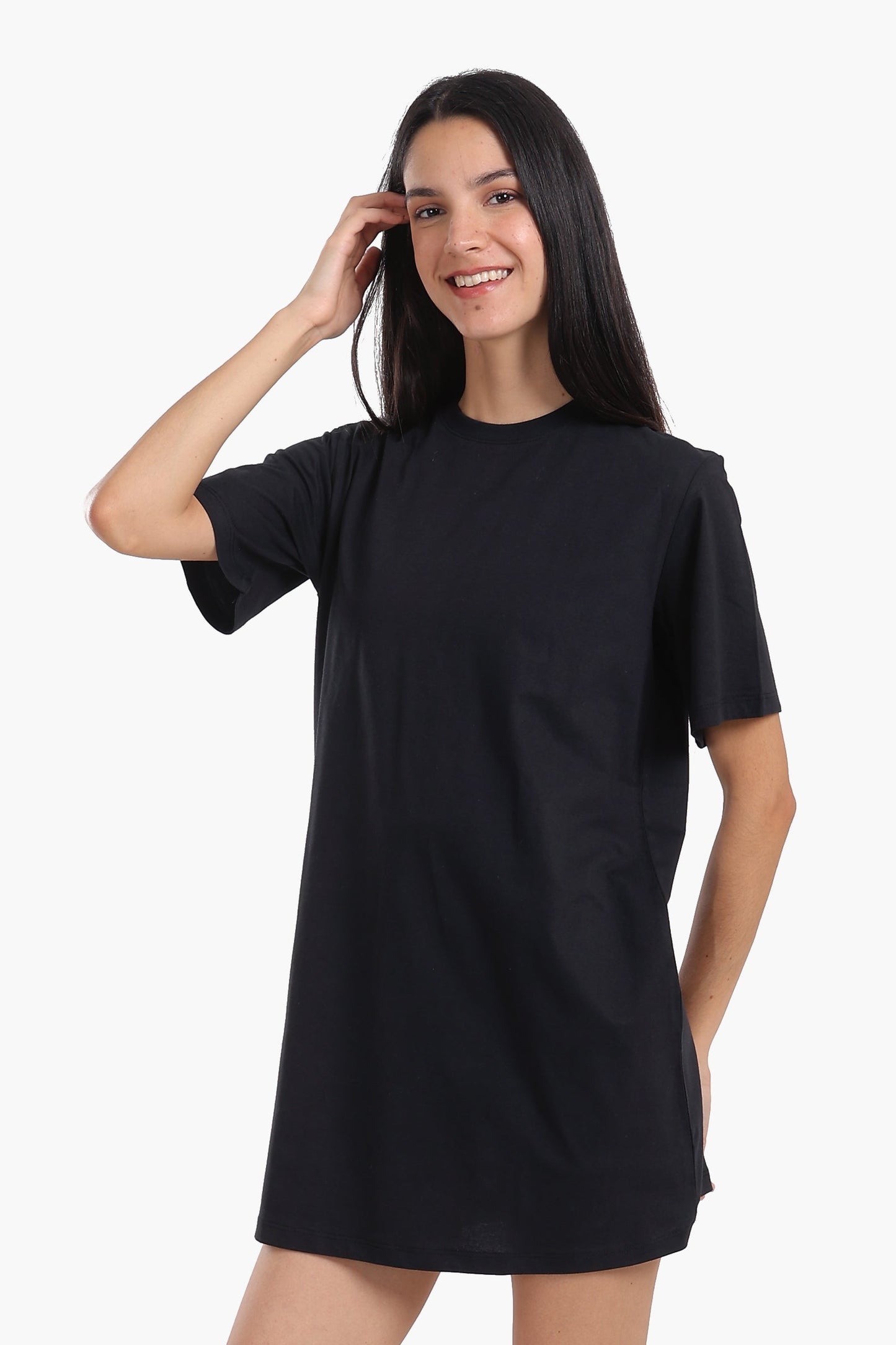 Short Sleeves Cotton Mini Dress