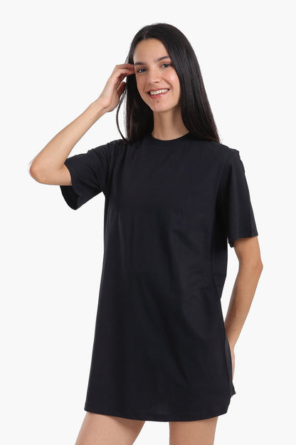 Short Sleeves Cotton Mini Dress