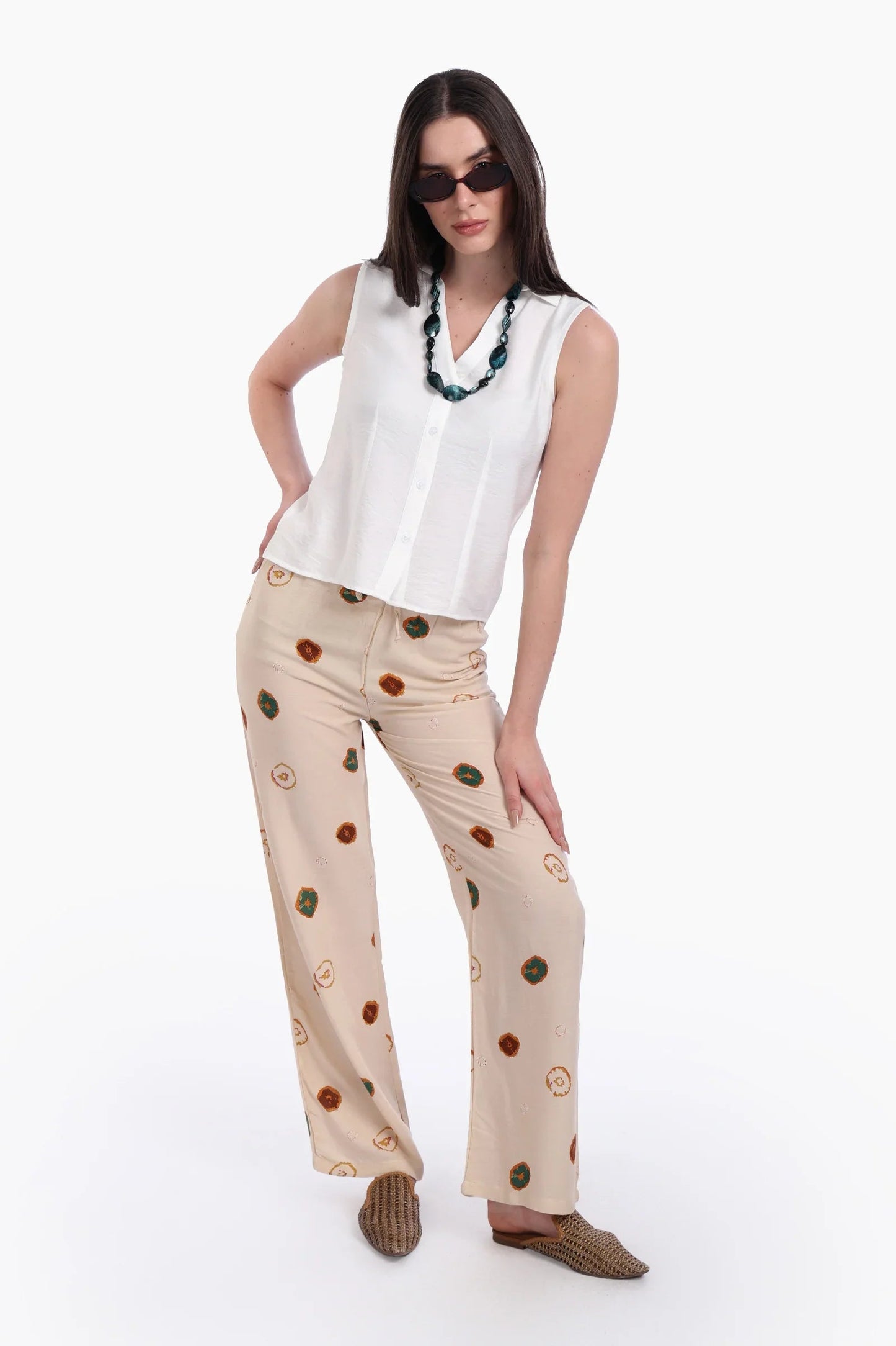 Collared Sleeveless Shirt