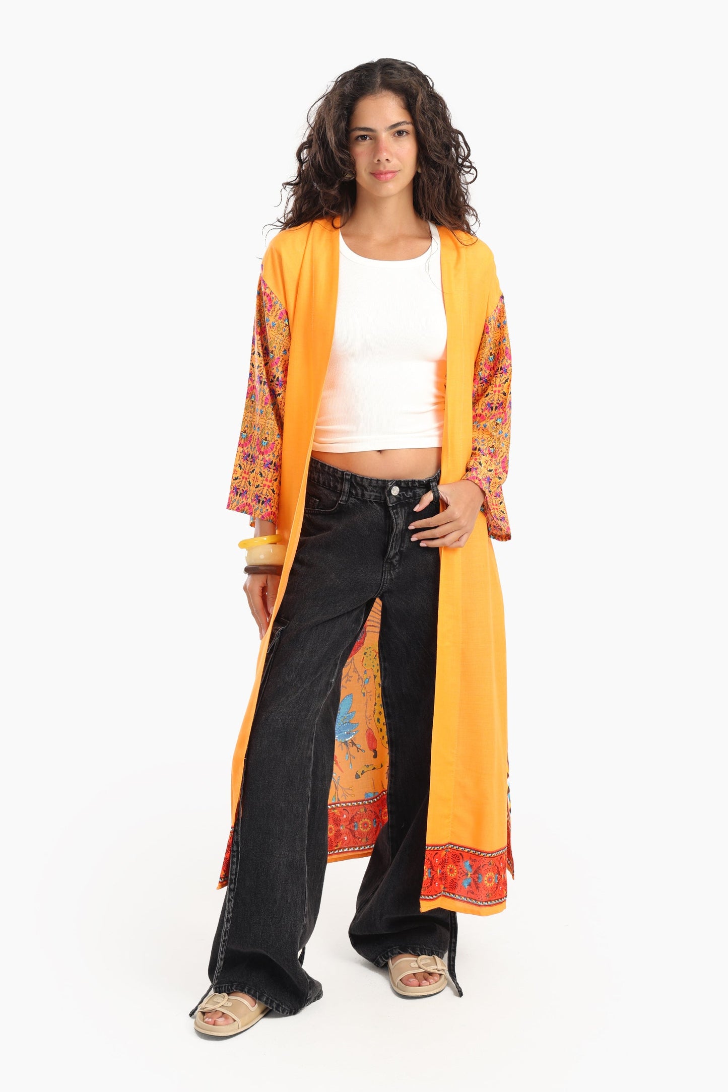 Chic Printed Colored Kimono