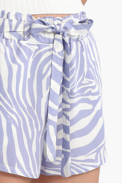 شورت بيجامة مع جيوب جانبية