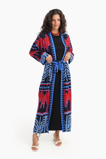 كارديجان مطبوع عليه نخيل