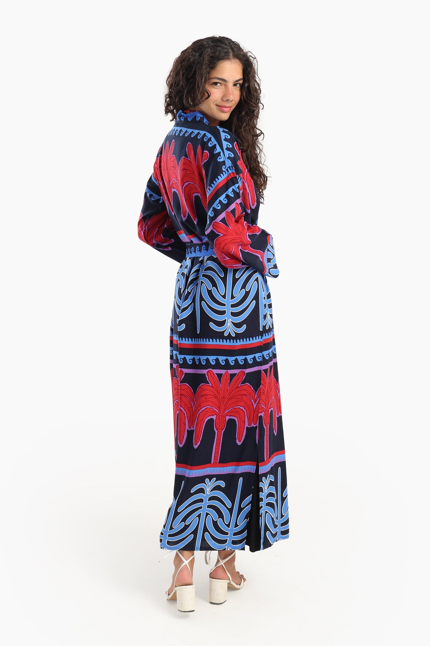 كارديجان مطبوع عليه نخيل