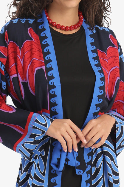 كارديجان مطبوع عليه نخيل