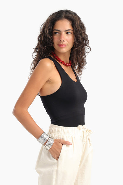 Slim Fit Round Neck Top