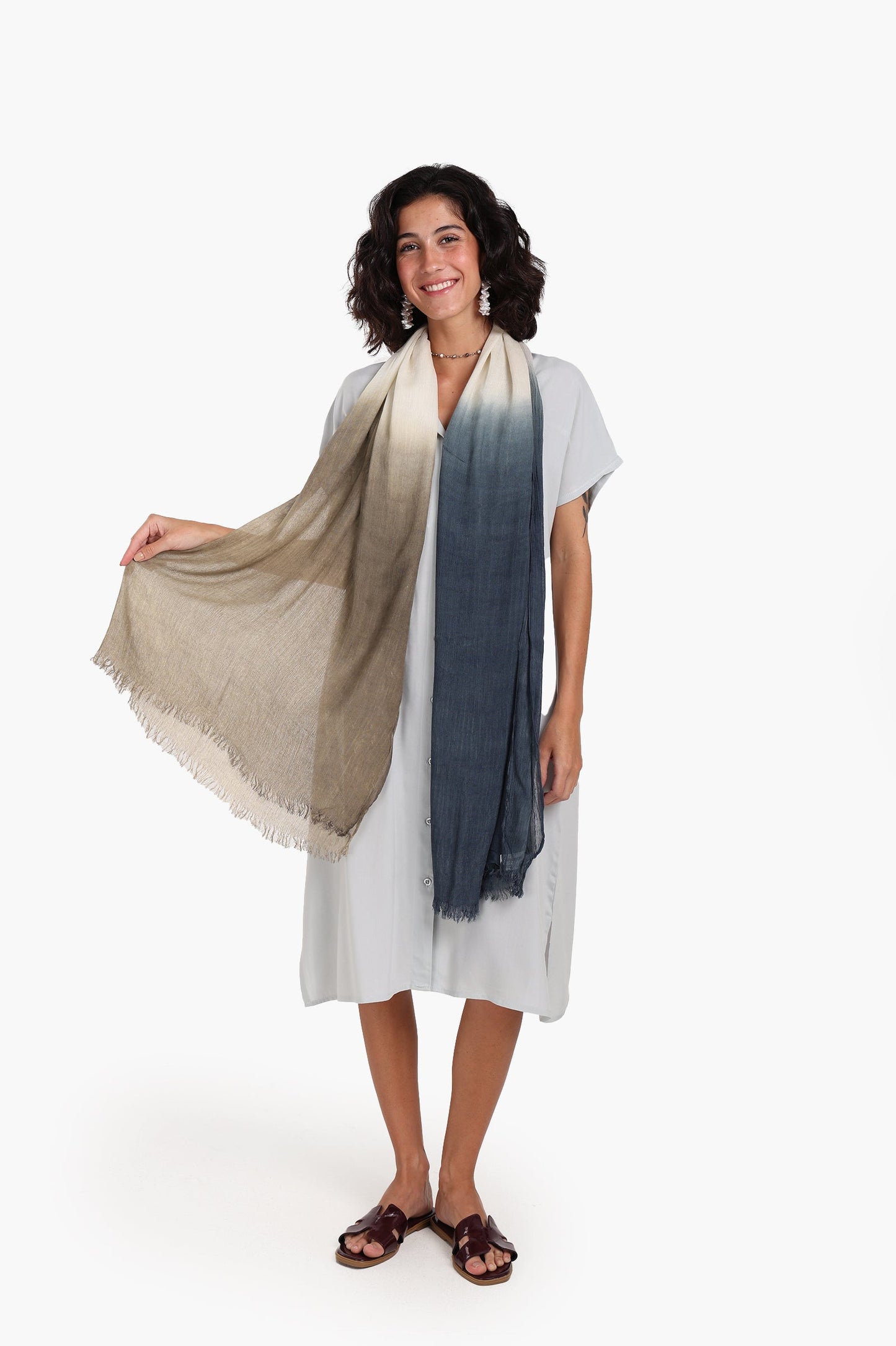 Gradient Cotton Scarf