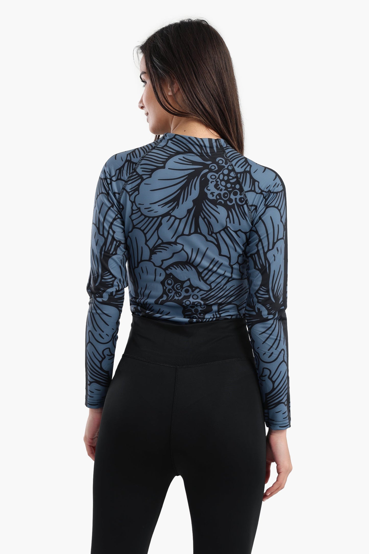 Floral Rash Guard Swimsuit