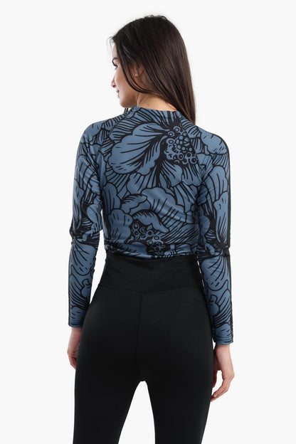 Floral Rash Guard Swimsuit