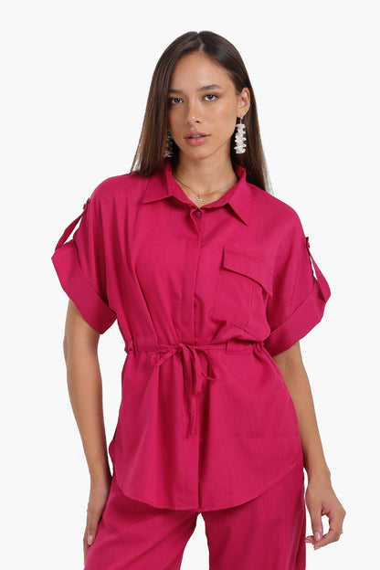 Lounge Shirt with Drawstring Waist