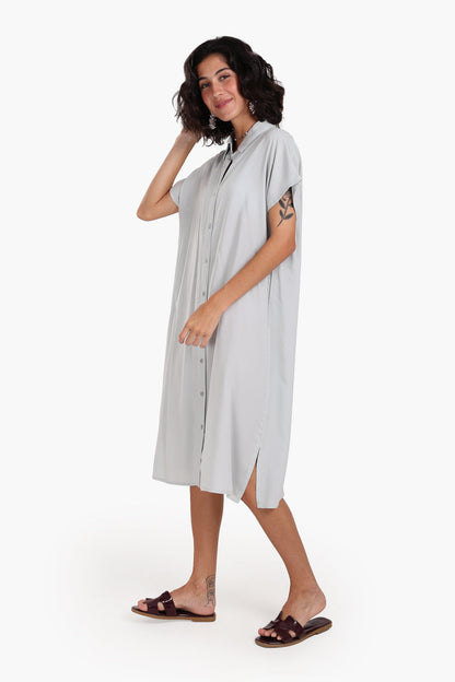 Short Sleeves Midi Dress