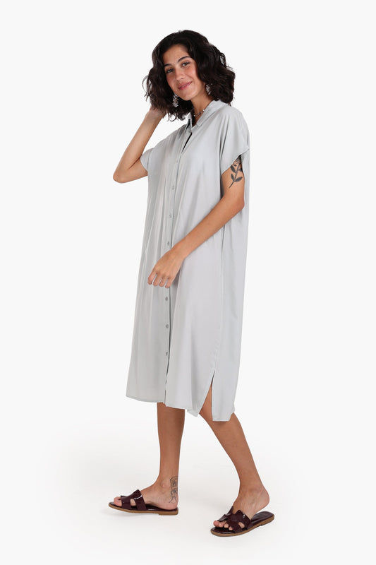 Short Sleeves Midi Dress