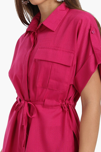 Lounge Shirt with Drawstring Waist