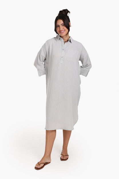 3/4 Sleeves Midi Dress