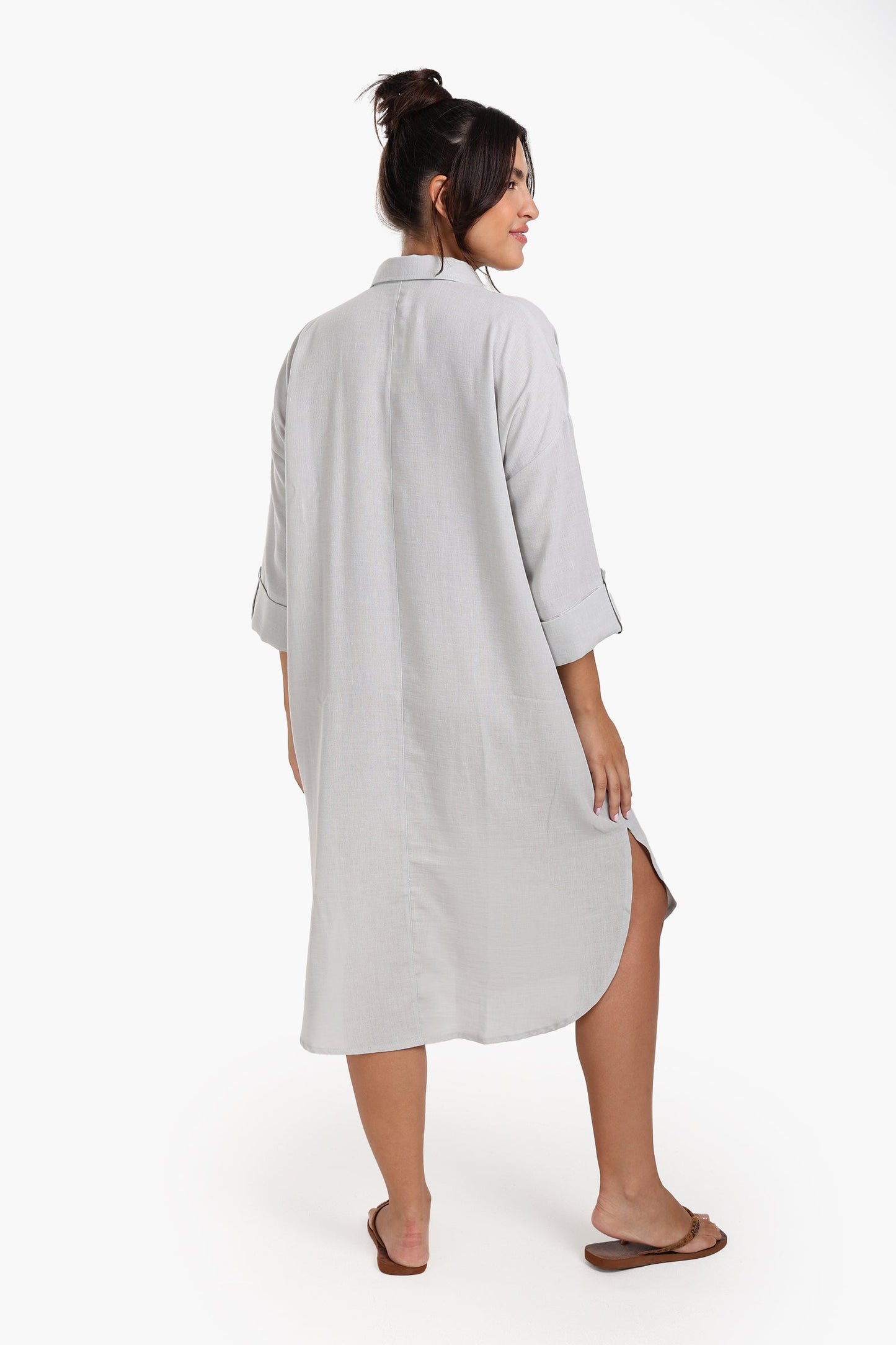 3/4 Sleeves Midi Dress