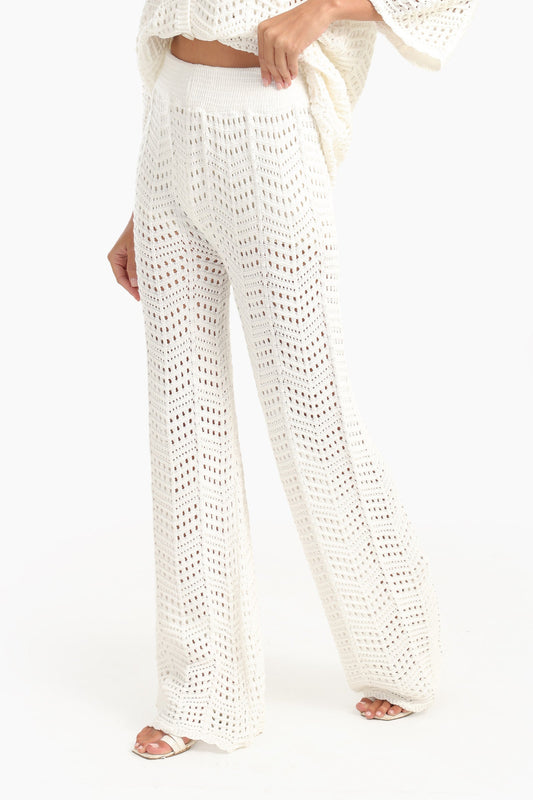 Fishnet Cotton Beach Pants