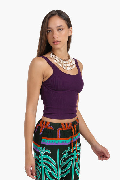 Slim Fit Ribbed Crop Top
