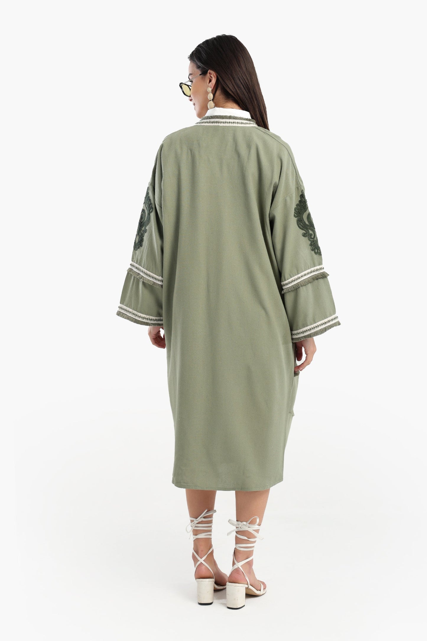 Midi Kimono with Embroidery